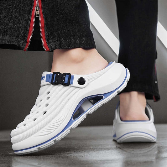 Pantuflas de playa con punta cerrada, suela gruesa y antideslizantes