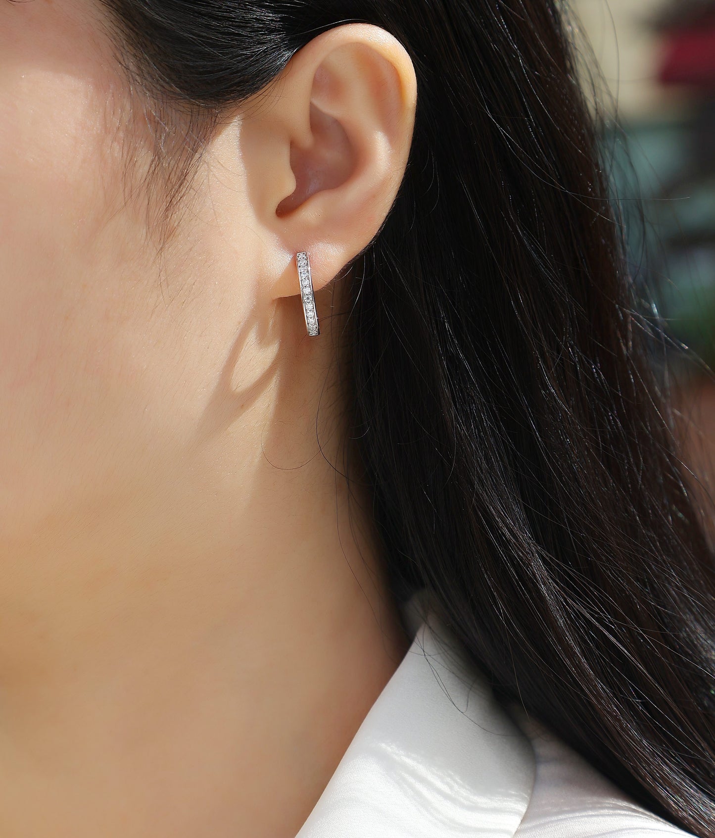 Morning Dew - Fashionable And Luxurious Diamond Jewelry Set With Moissanite S925 Sterling Silver And Platinum-plated Stud Earrings