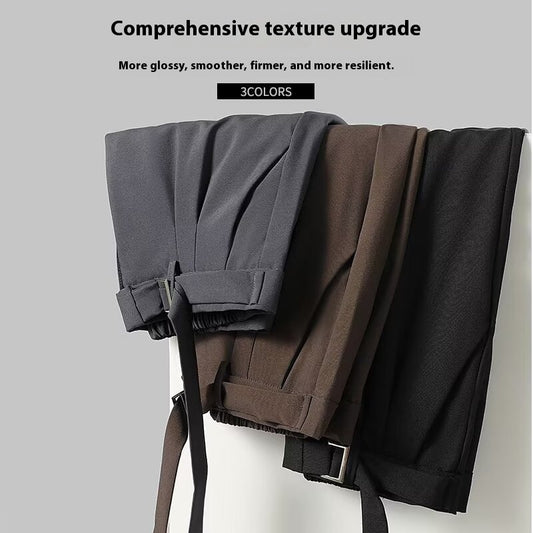 High-end Solid Color Fashionable All-match Suit Pants Loose Drooping