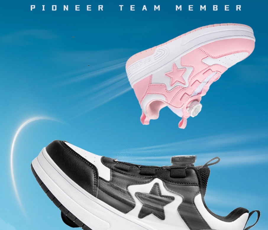 Rotating Buckle Boy Walking Shoes