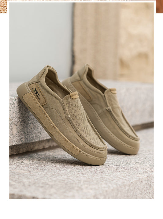 Casual Men's Shoes Lightweight Soft Sole Slip-on Dad Shoes