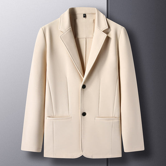 Solid Color Button Fashion Men's Casual Cotton Jacket