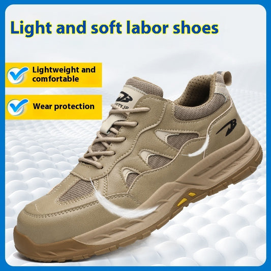 Anti-smashing And Anti-penetration Summer Sweat Absorbing Breathable Work Shoes