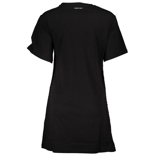 Vestido de algodón negro para mujer