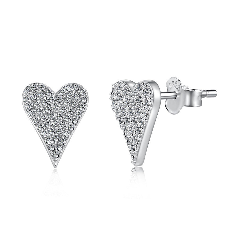 New S925 Sterling Silver Women's Necklace Ear Stud