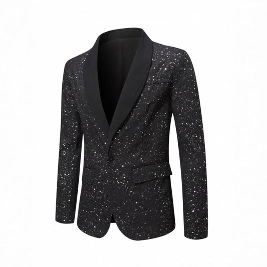 Men's Casual Shiny Banquet Wedding Party Blazer