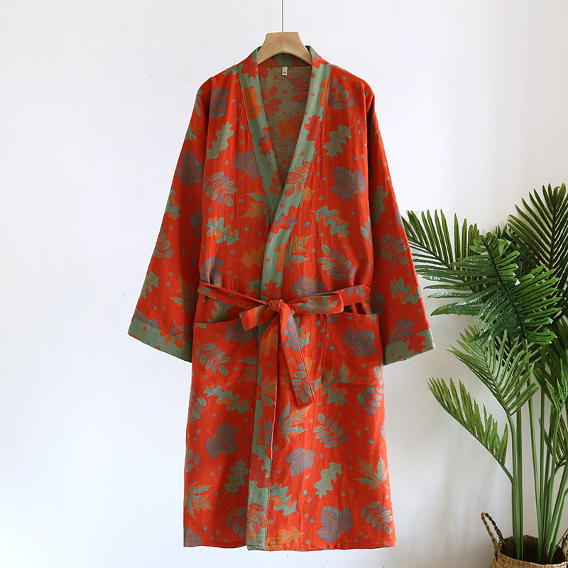 Spring And Autumn Thin Cotton Retro Loose Home Wear