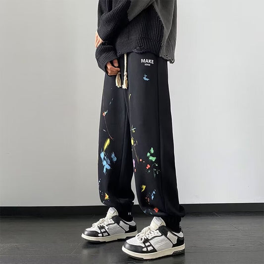 High-street Designer-style Relaxed Jogger Pants In A Cropped Length