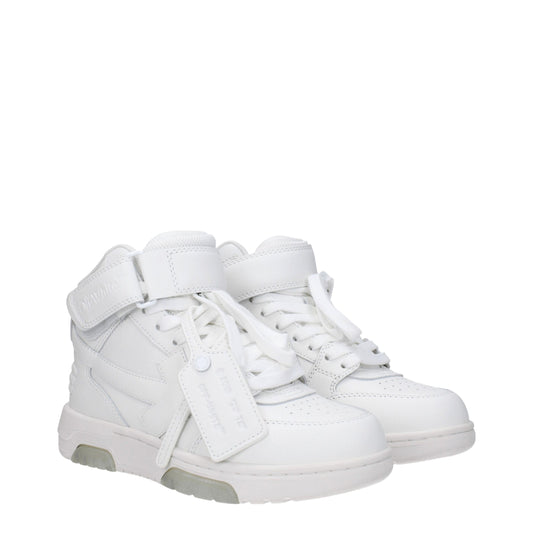 White Leather High Tops