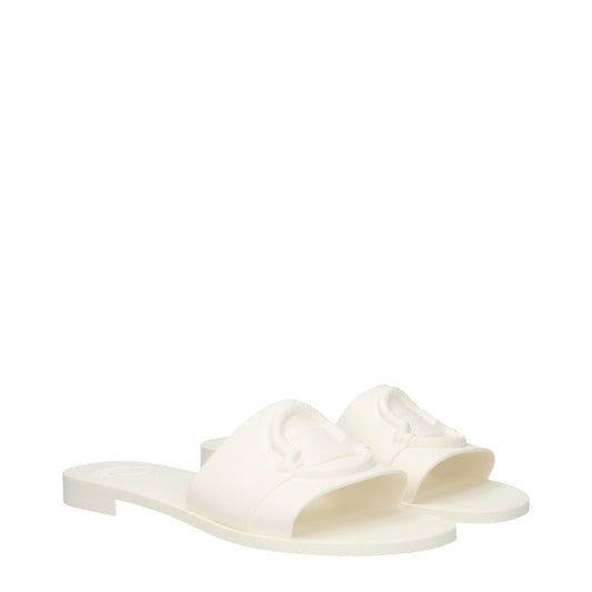 Sandalias pantuflas de algodón blanco