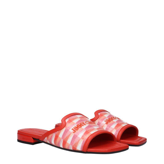 Sandalias de tela naranja