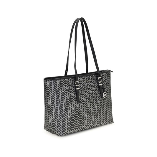 Quinn large jacquard logo Tote Bag