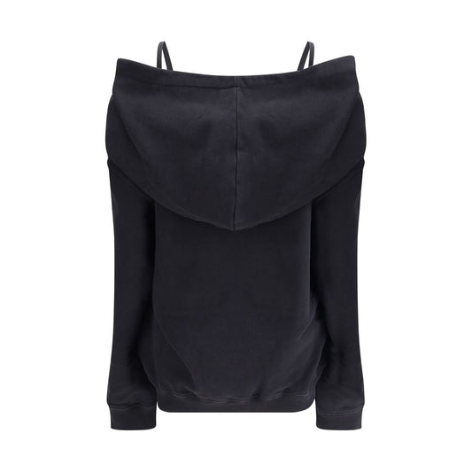 Sudadera de algodón con hombros caídos