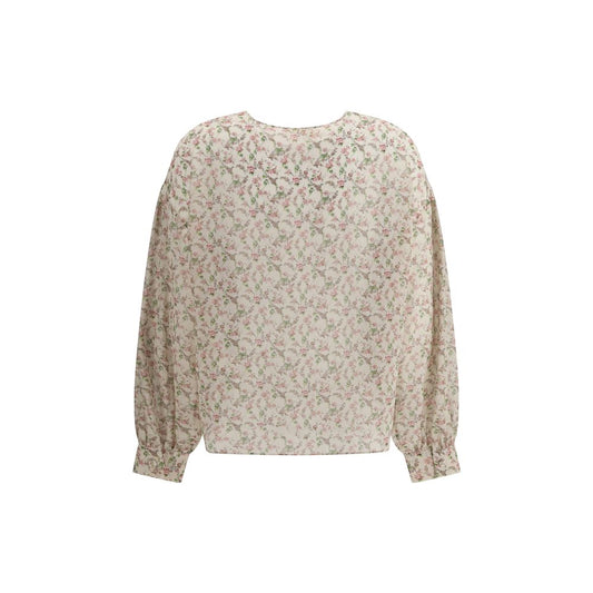 Blusa de seda con estampado floral