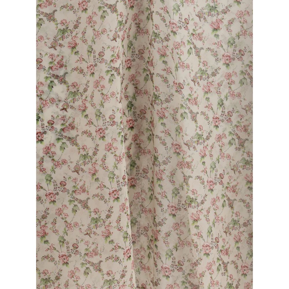 Floral print silk blouse