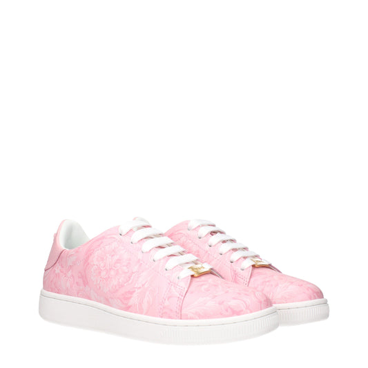 Pink Leather Sneakers