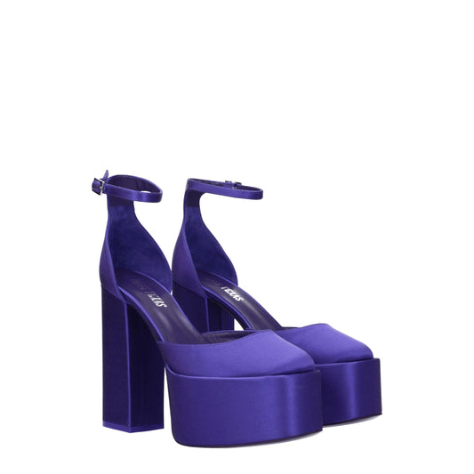 Purple Satin Platforms