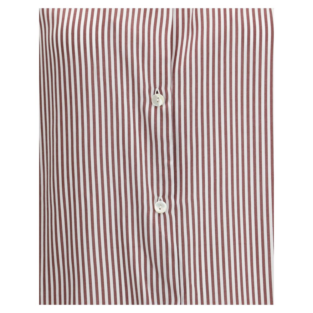 قميص مخطط بأكمام واسعة