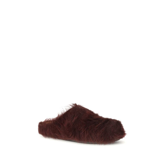 Long-haired calfskin Fussbett Mules
