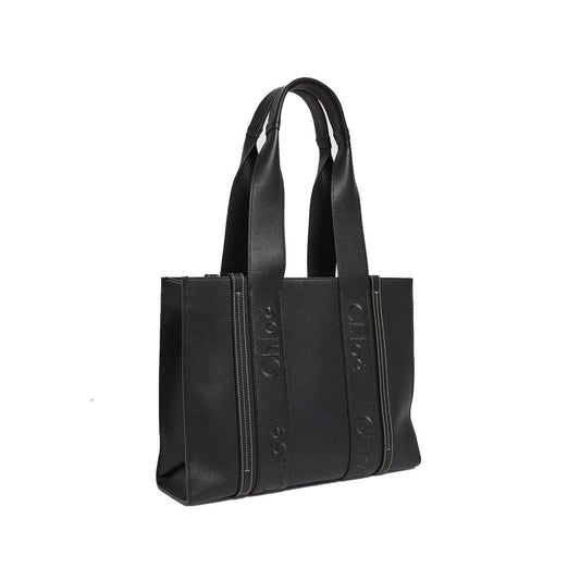 Chloe Woody Medium Leather Tote Bag