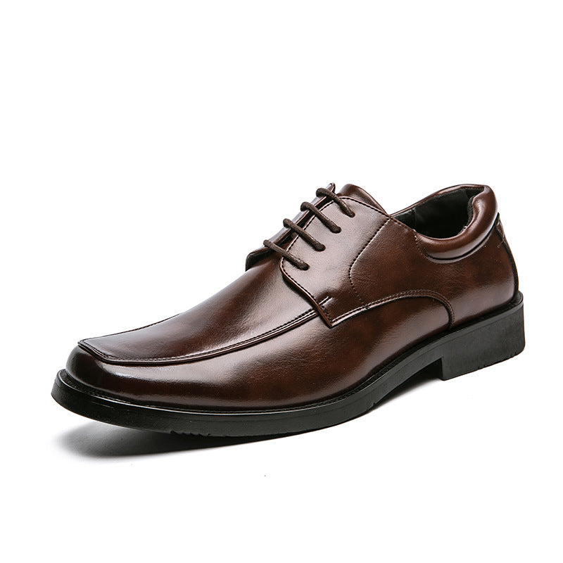 Low-top Square Toe Men's Business Casual Fashion Leather Shoes