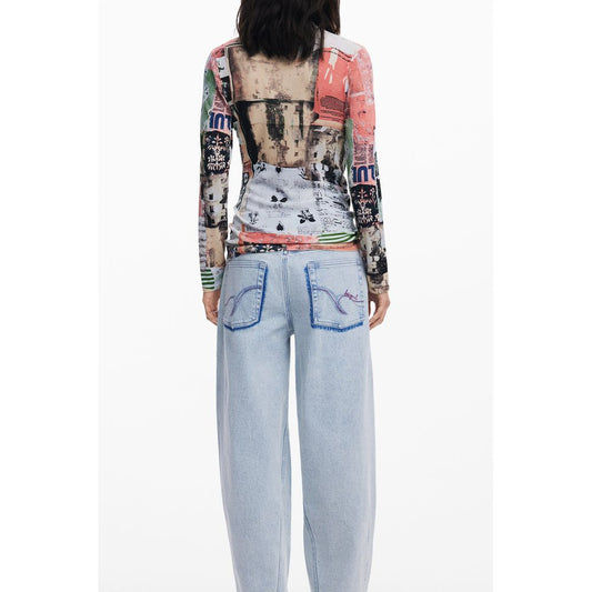 Suéter de viscosa rosa para mujer