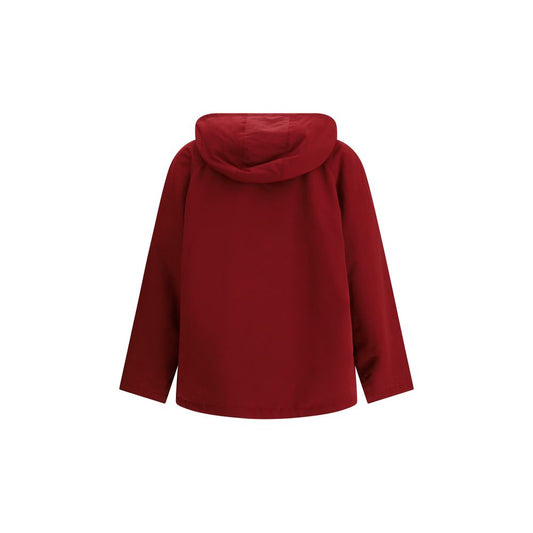 Red Polyester faille Jacket
