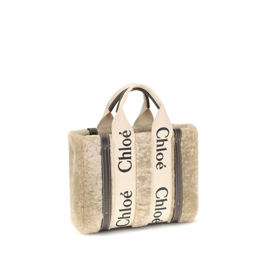 Small Woody Shearling Tote Bag