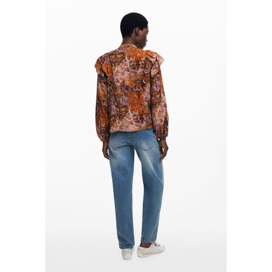Camisa de mujer de viscosa naranja
