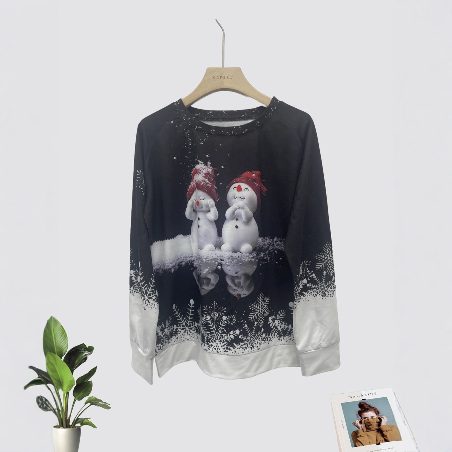Women's Daily Casual Christmas Digital Printing Sweater