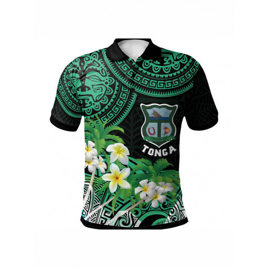 Hawaiian Tonga Graphic Polo Shirt Men