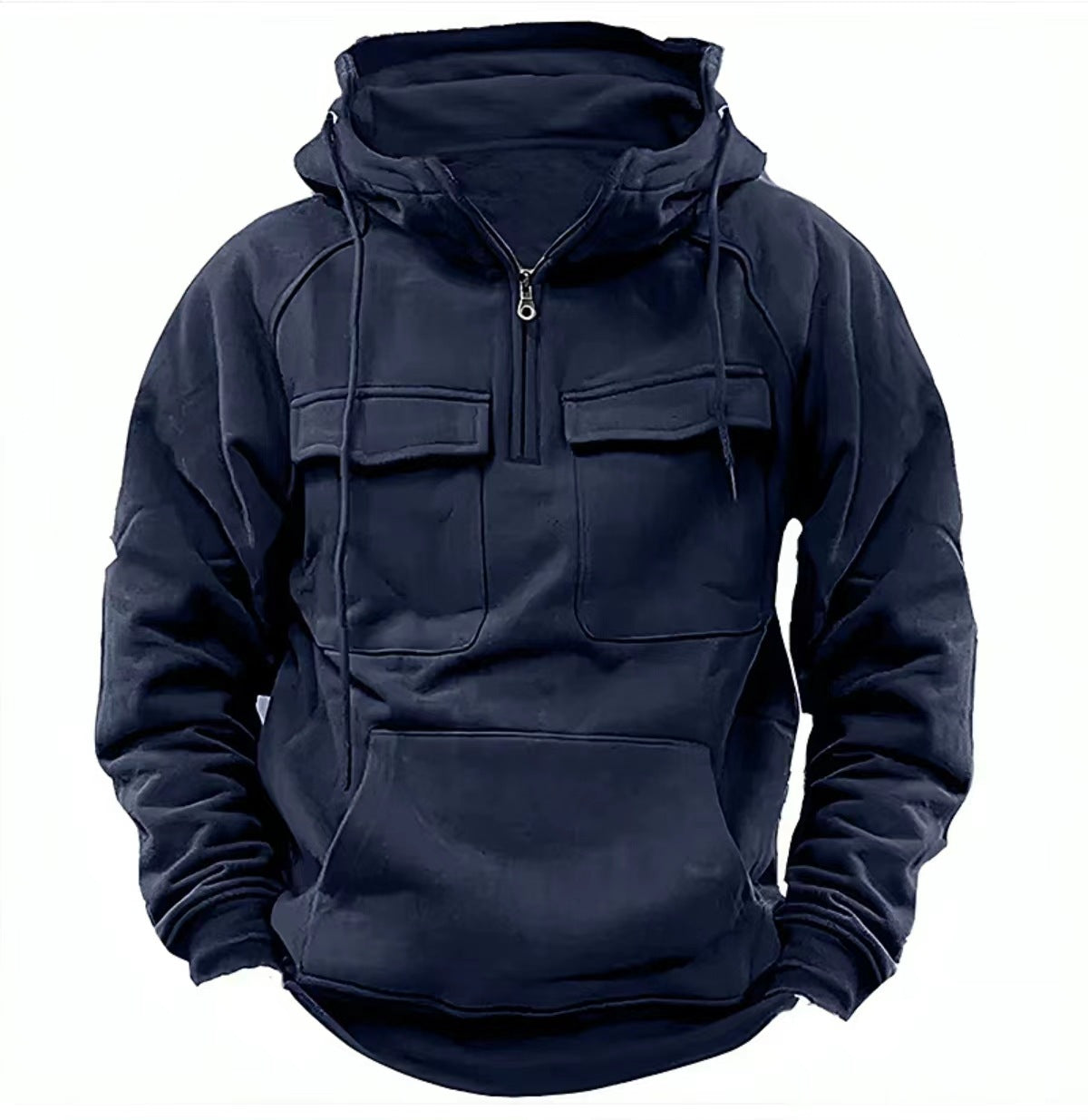 Men's Zip-up Hoodies Sweatshirt With Drawstring And Pocket Design Fashion Casual Sports Sweatshirt