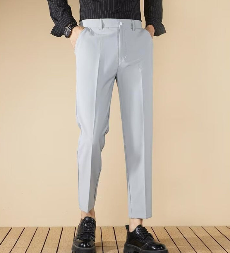 Business Gentleman Straight Casual Cropped Pants Fall
