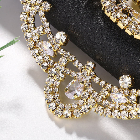 Floral Temperament Retro Bride Headband Rhinestone