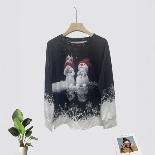 Women's Daily Casual Christmas Digital Printing Sweater