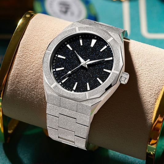 Business Men's Watch Stainless Steel Frosted Stainless Steel With Luminous