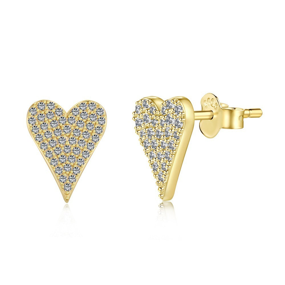 New S925 Sterling Silver Women's Necklace Ear Stud