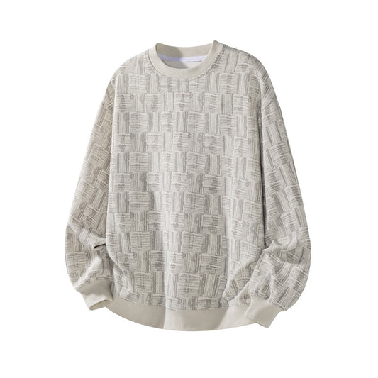 Mens Loose-fitting Crew-neck Hoodie