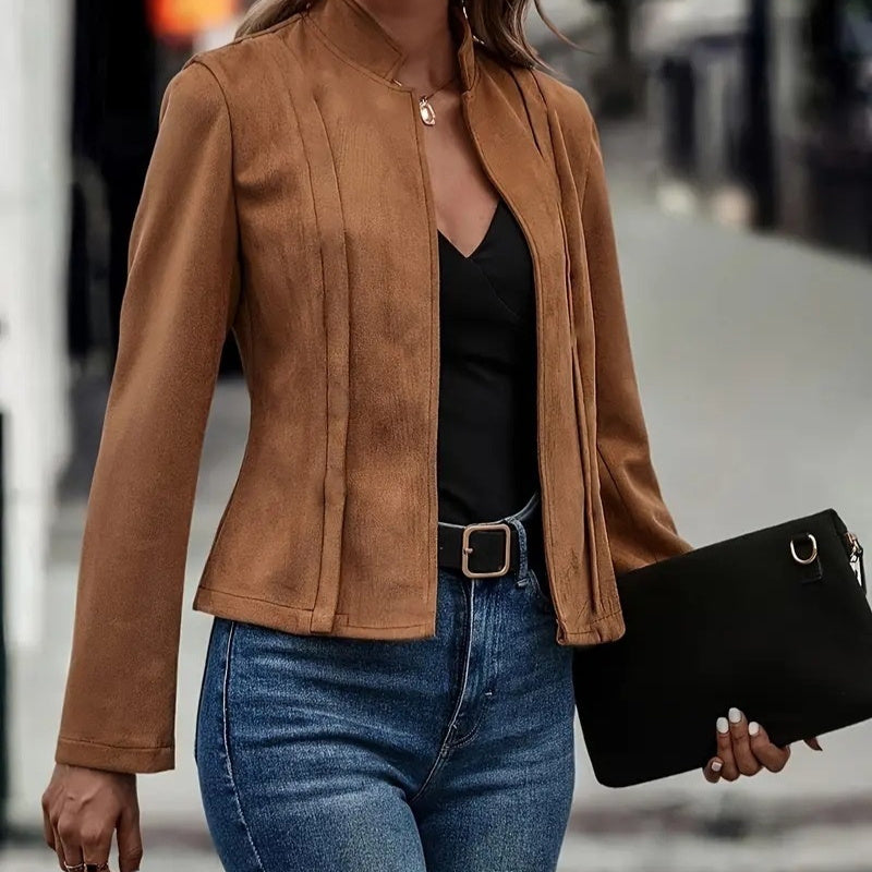 Winter Solid Color All-matching Cardigan Jacket Women