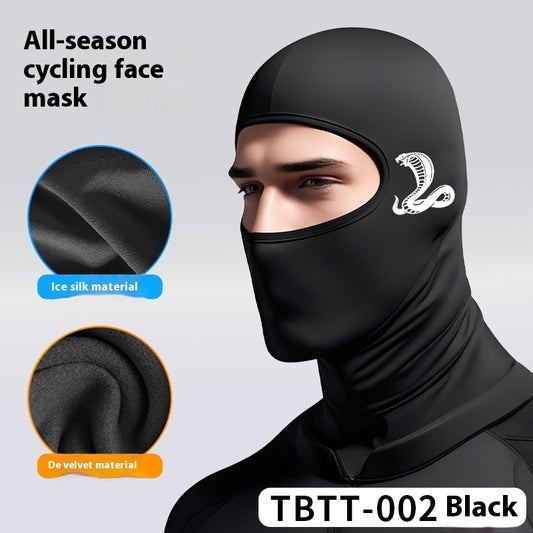 Full Face Ice Silk Sun-proof Headgear Integrated