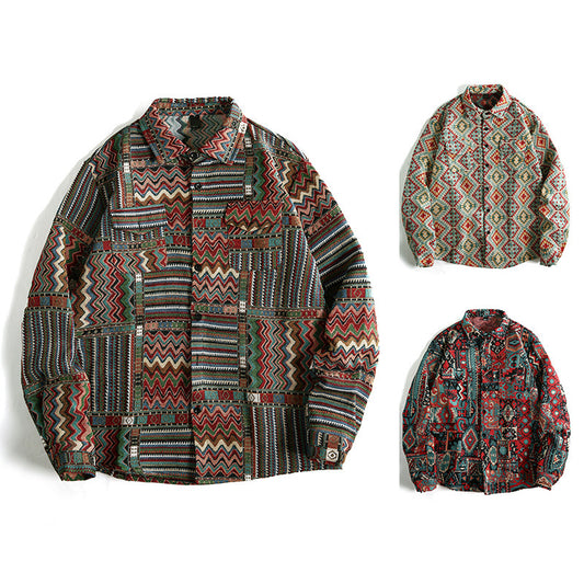 Men's Jacquard Pattern Long Sleeve