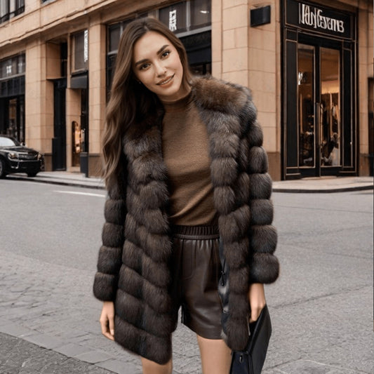 Casual Warm Loose Commuter Fur Coat