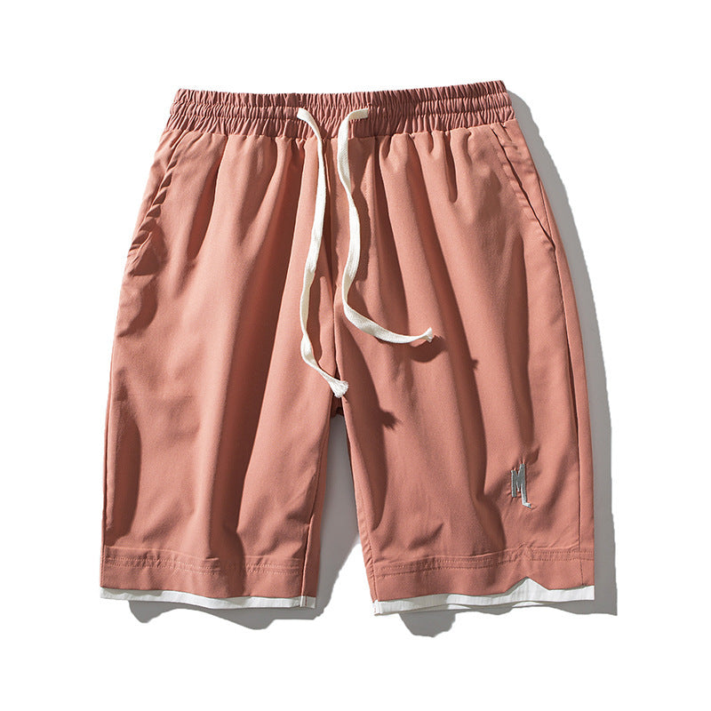 Summer Men's Casual Cropped Pants Breathable All-matching