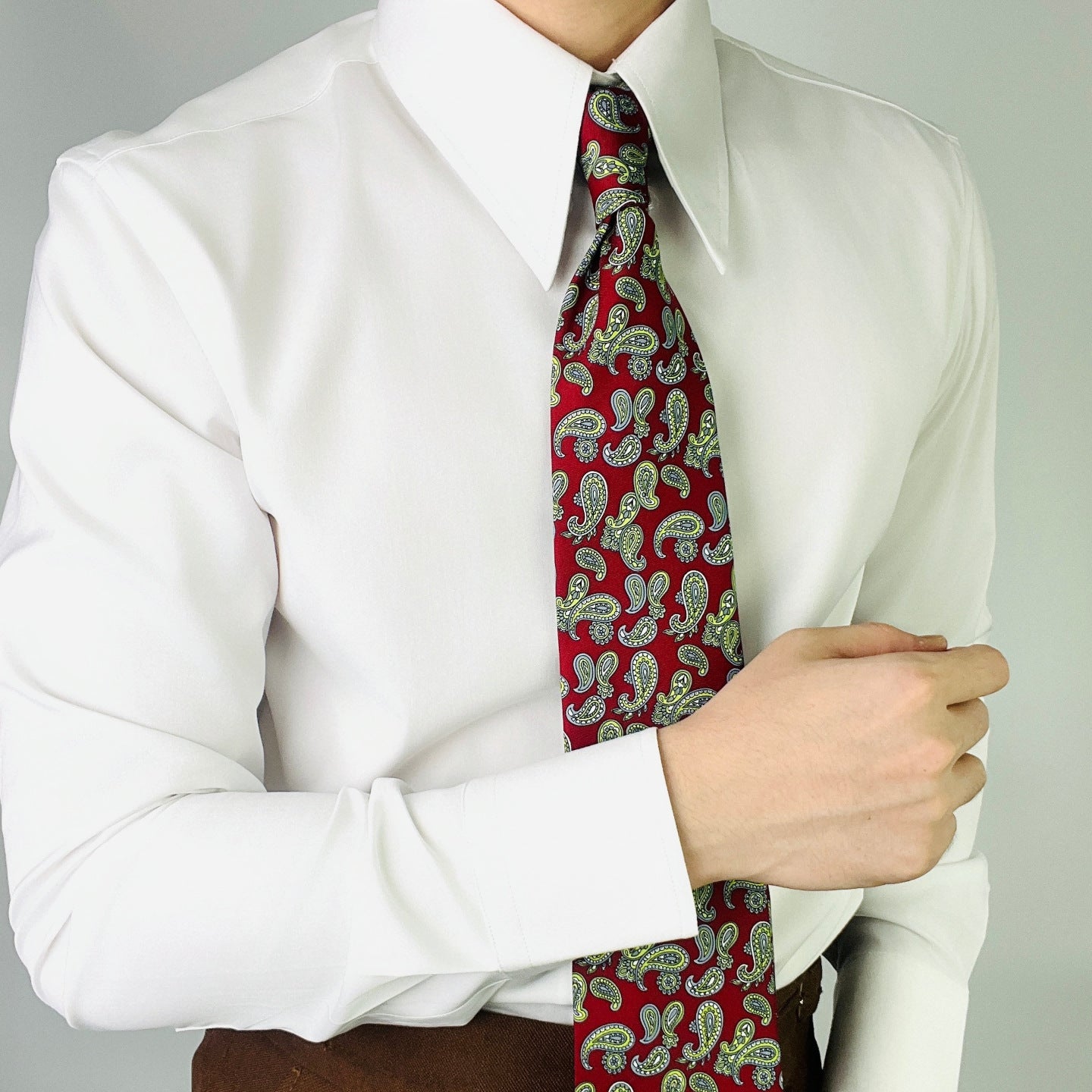 Men's Retro Solid Color Long Sleeve Shirt