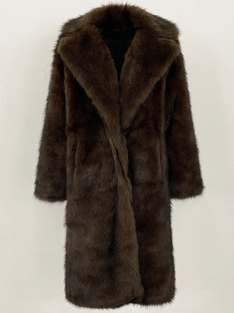 High-quality Artificial Fur Faux Fur Coat For Women