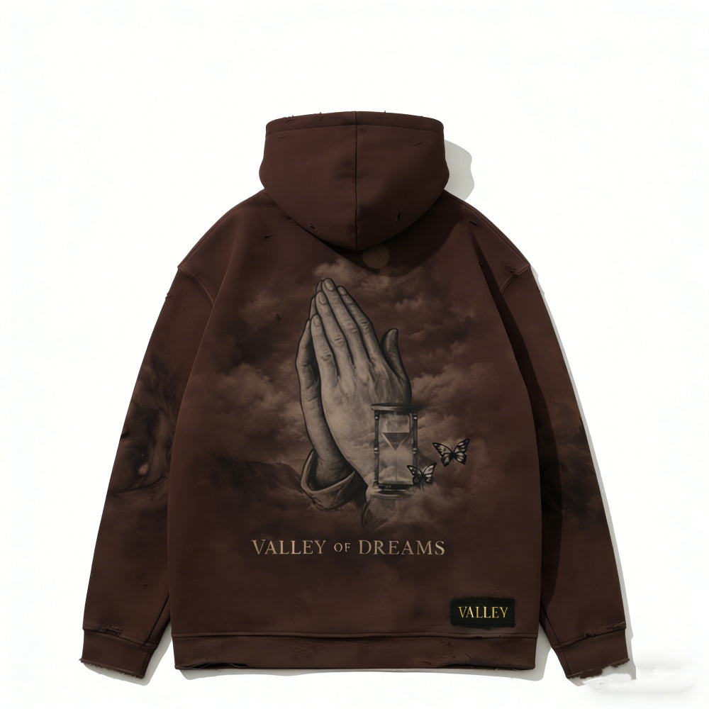 Printed Long-Sleeve Hoodie Casual Mens Sweatshirt