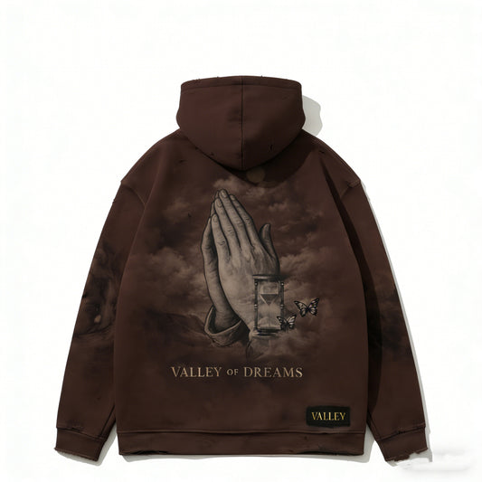 Printed Long-Sleeve Hoodie Casual Mens Sweatshirt