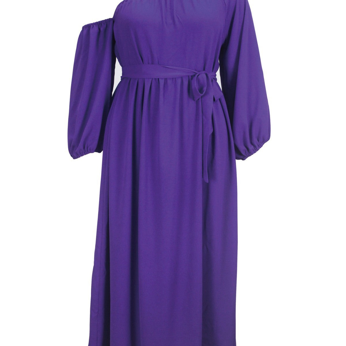 Fashion Solid Color Elegant Plus Size Dress