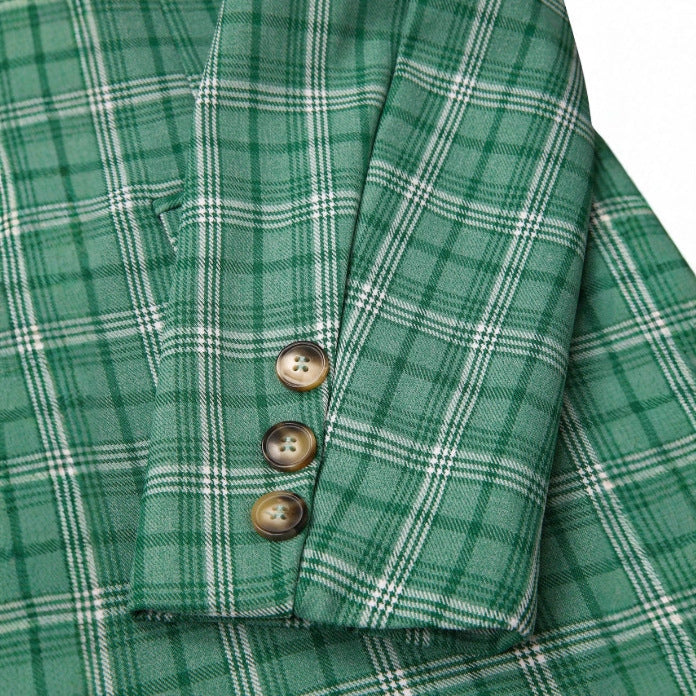 Mens Double-breasted Suit Jacket And Pants Set