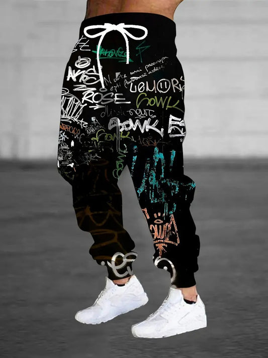 Digital Print Streetwear Hiphop Mens Casual Sweatpants